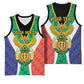 Personalised South Africa Basketball Jersey Coat Of Arms Flag Style LT15