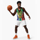 Personalised South Africa Basketball Jersey Coat Of Arms Flag Style LT15