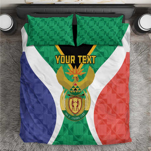 Personalised South Africa Bedding Set Coat Of Arms Flag Style