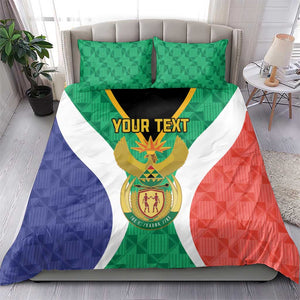 Personalised South Africa Bedding Set Coat Of Arms Flag Style