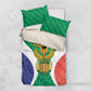 Personalised South Africa Bedding Set Coat Of Arms Flag Style