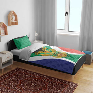 Personalised South Africa Bedding Set Coat Of Arms Flag Style