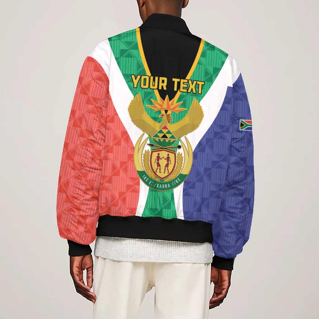 Personalised South Africa Bomber Jacket Coat Of Arms Flag Style