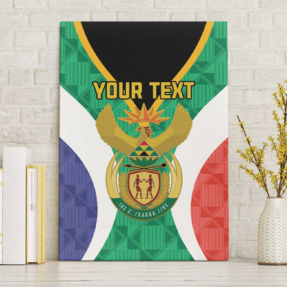 Personalised South Africa Canvas Wall Art Coat Of Arms Flag Style