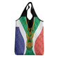 Personalised South Africa Grocery Bag Coat Of Arms Flag Style