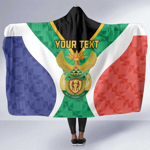 Personalised South Africa Hooded Blanket Coat Of Arms Flag Style