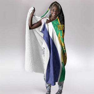 Personalised South Africa Hooded Blanket Coat Of Arms Flag Style