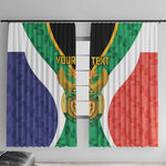 Personalised South Africa Window Curtain Coat Of Arms Flag Style