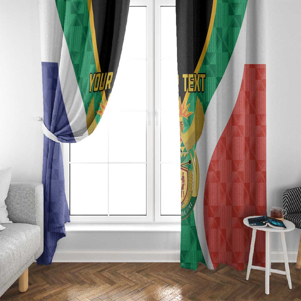 Personalised South Africa Window Curtain Coat Of Arms Flag Style