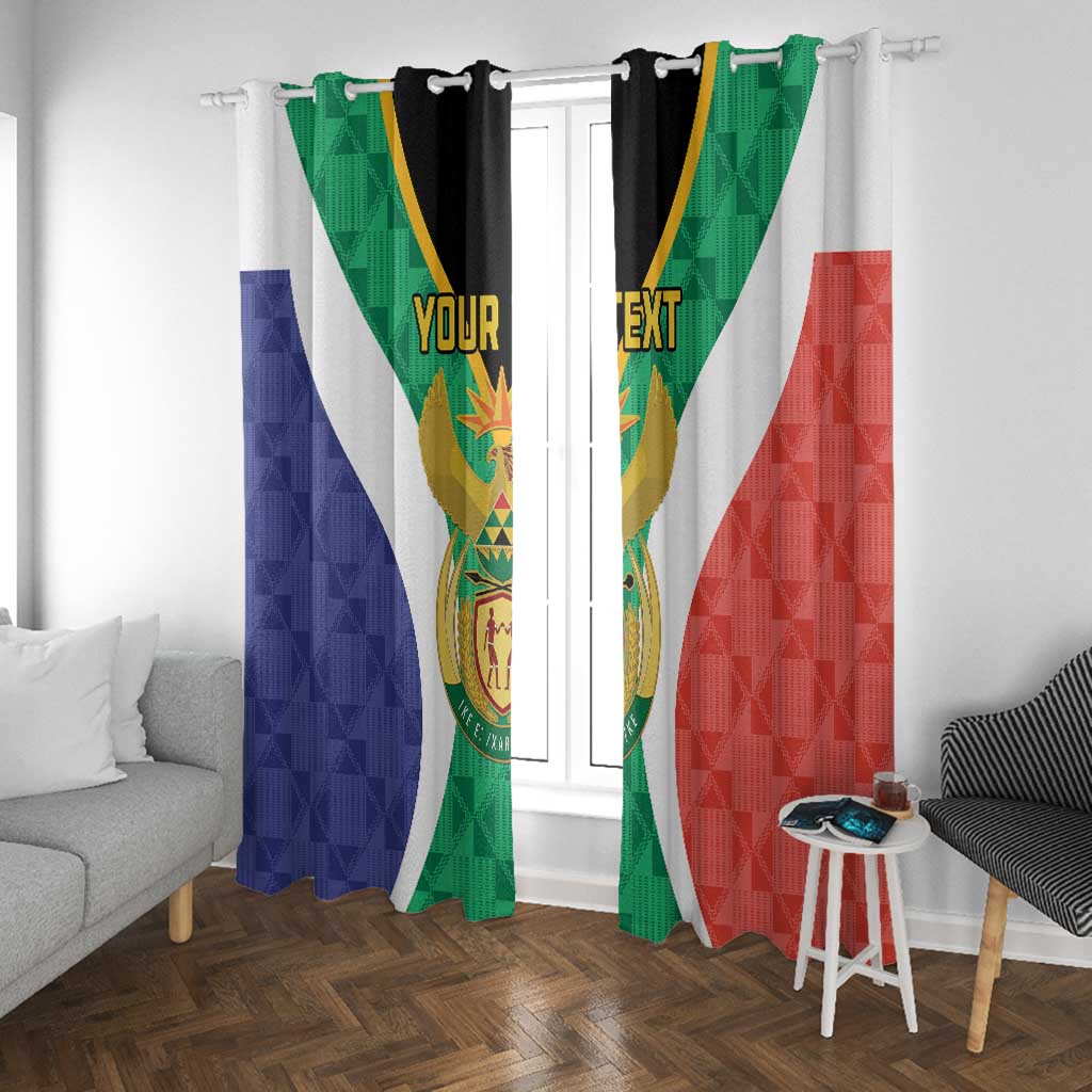 Personalised South Africa Window Curtain Coat Of Arms Flag Style
