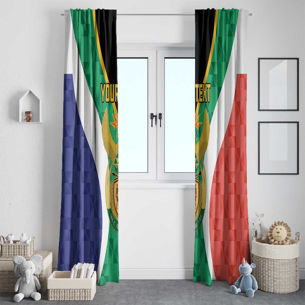 Personalised South Africa Window Curtain Coat Of Arms Flag Style