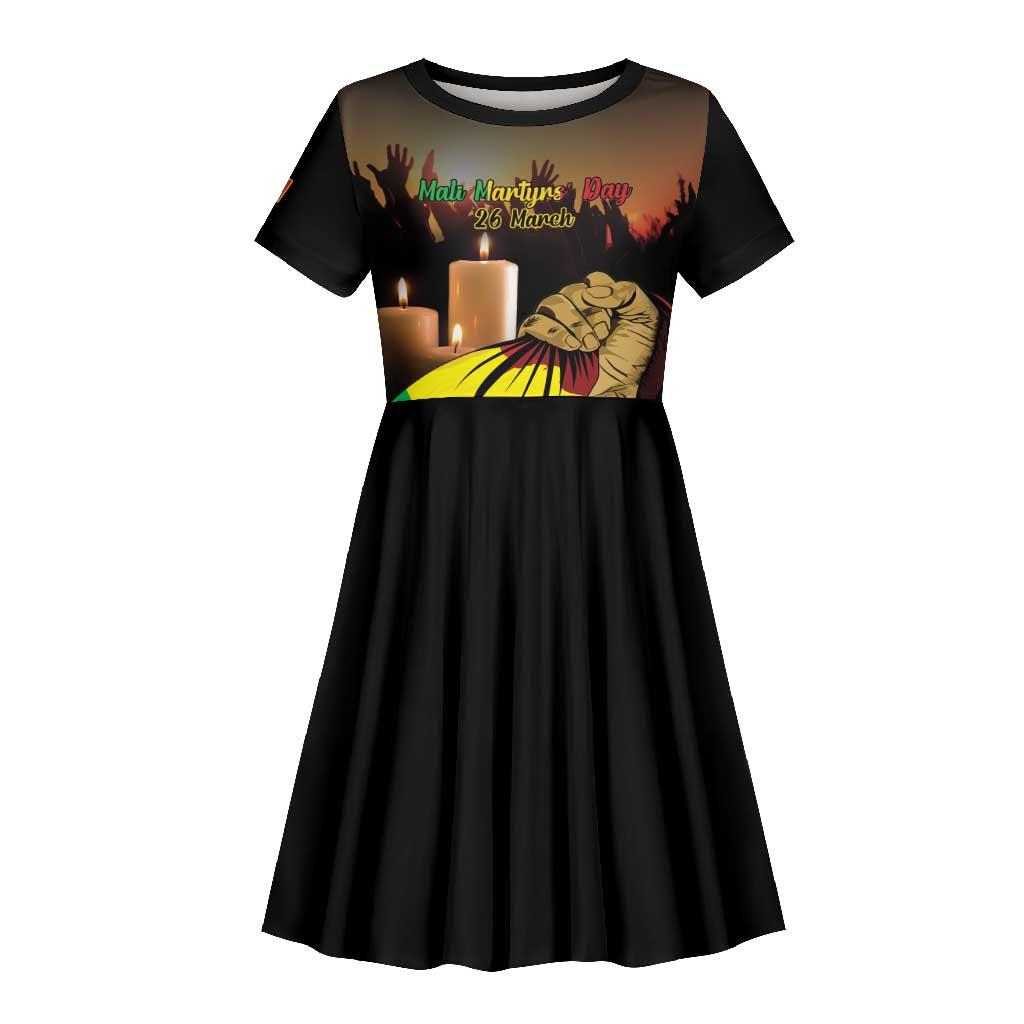 Personalised Proud Mali Martyrs Day In Memory Kid Short Sleeve Dress