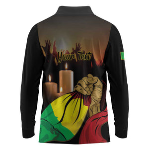 Personalised Proud Mali Martyrs Day In Memory Long Sleeve Polo Shirt