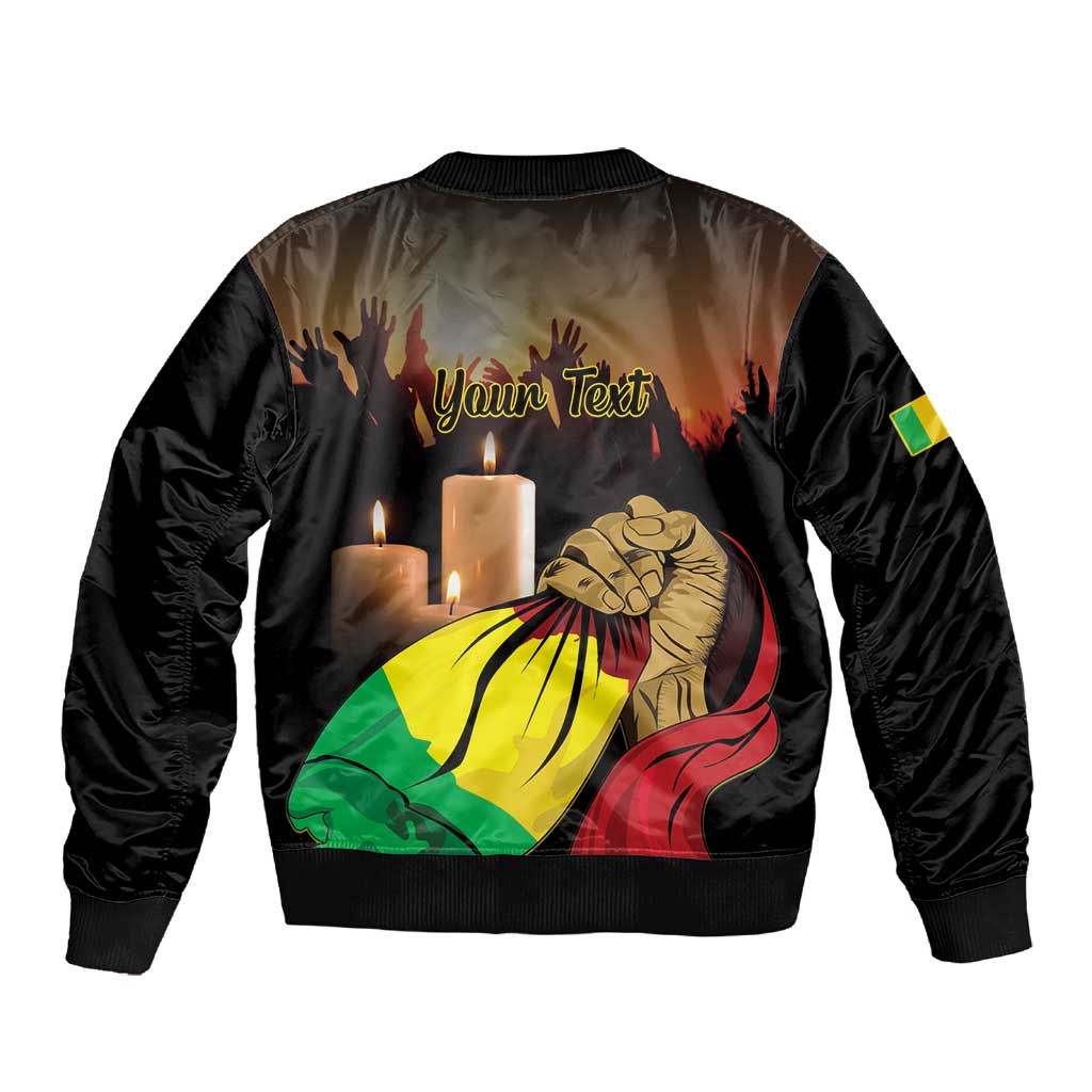 Personalised Proud Mali Martyrs Day In Memory Sleeve Zip Bomber Jacket