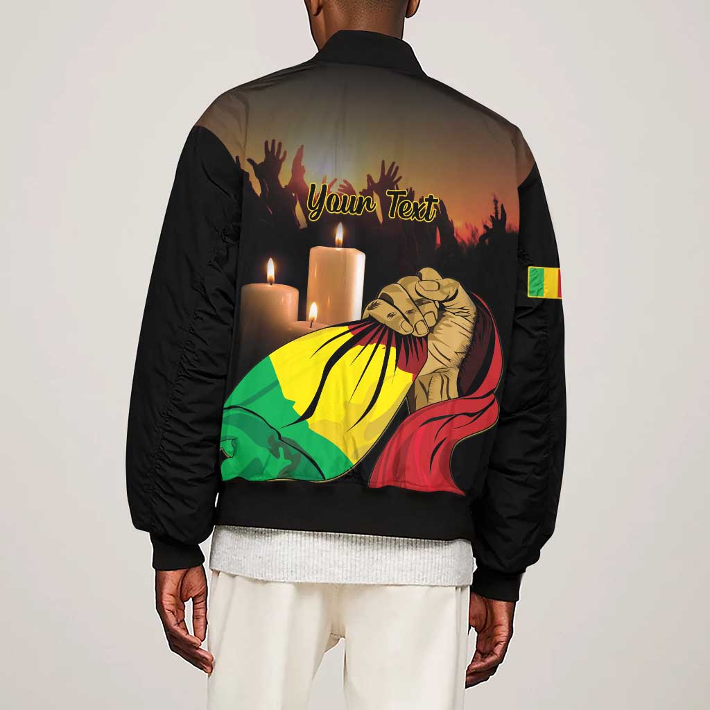 Personalised Proud Mali Martyrs Day In Memory Sleeve Zip Bomber Jacket