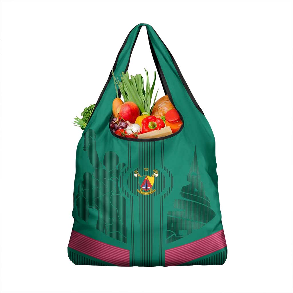 Custom Cameroun Football Grocery Bag Allez les Lions