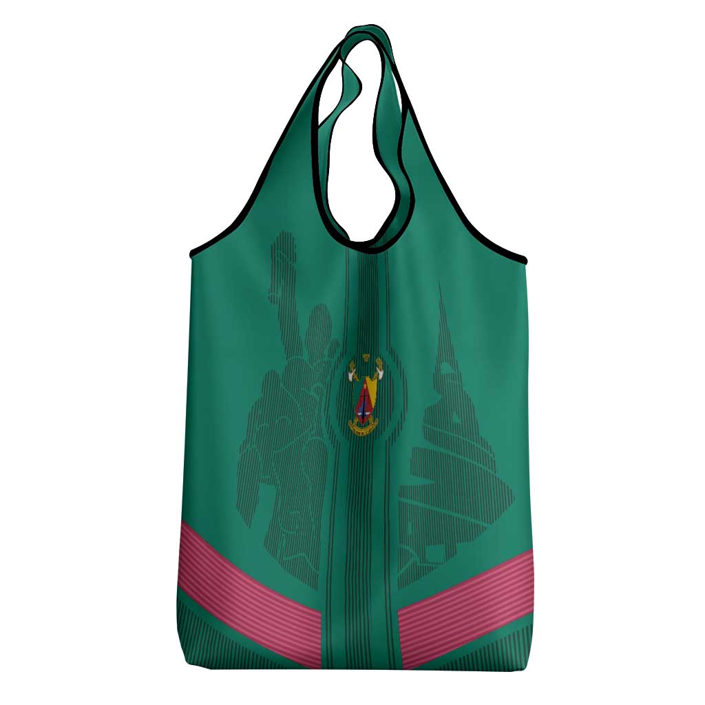 Custom Cameroun Football Grocery Bag Allez les Lions