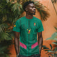 Custom Cameroun Football T shirt Allez les Lions
