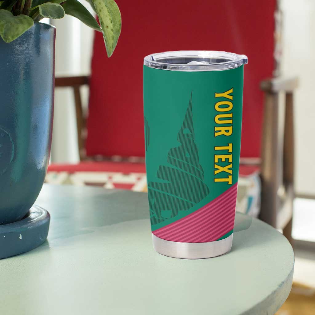 Custom Cameroun Football Tumbler Cup Allez les Lions