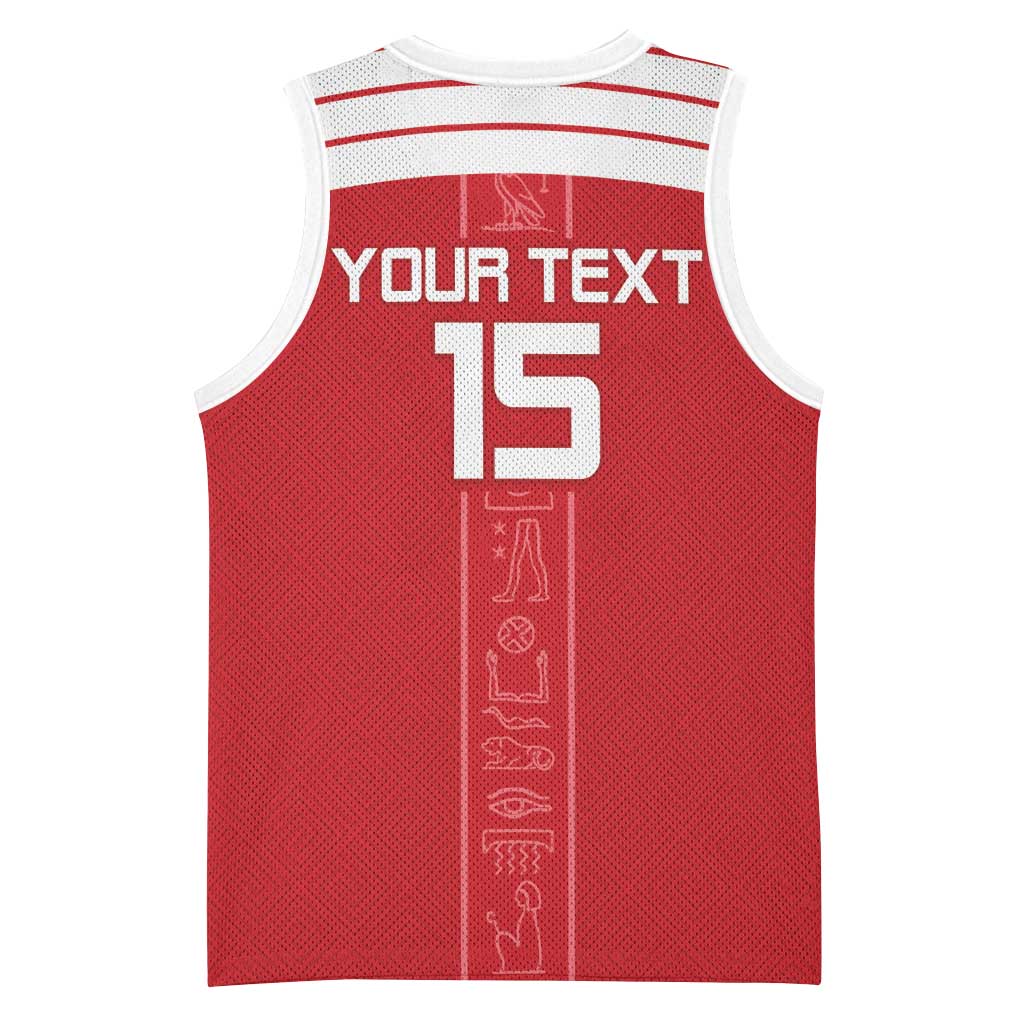 Egyptian Football Custom Basketball Jersey Yalla Masr - Red Ver LT15
