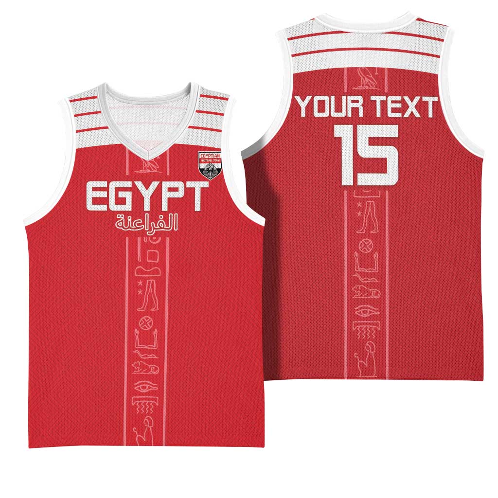 Egyptian Football Custom Basketball Jersey Yalla Masr - Red Ver LT15