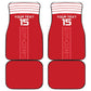 Egyptian Football Custom Car Mats Yalla Masr - Red Ver