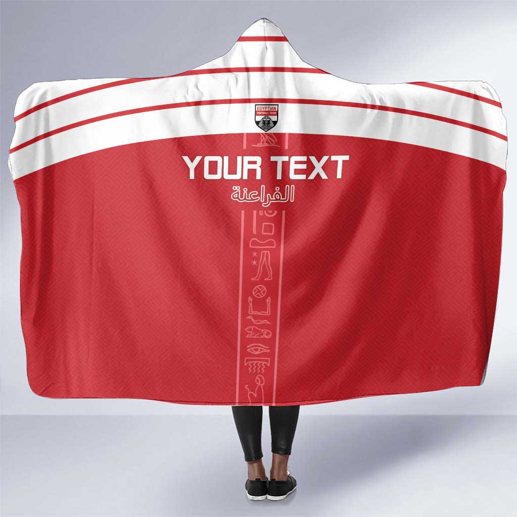 Egyptian Football Custom Hooded Blanket Yalla Masr - Red Ver