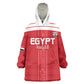 Egyptian Football Custom Wearable Blanket Hoodie Yalla Masr - Red Ver