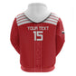 Egyptian Football Custom Zip Hoodie Yalla Masr - Red Ver