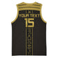 Egyptian Football Custom Basketball Jersey Yalla Masr - Black Ver LT15