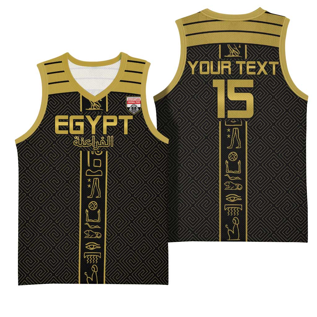Egyptian Football Custom Basketball Jersey Yalla Masr - Black Ver LT15