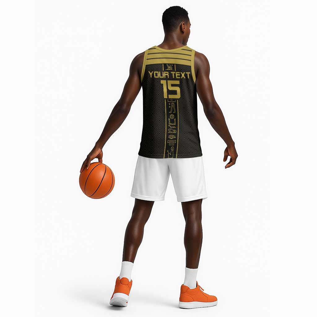 Egyptian Football Custom Basketball Jersey Yalla Masr - Black Ver LT15