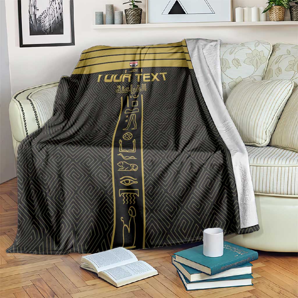 Egyptian Football Custom Blanket Yalla Masr - Black Ver