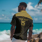 Egyptian Football Custom Hawaiian Shirt Yalla Masr - Black Ver