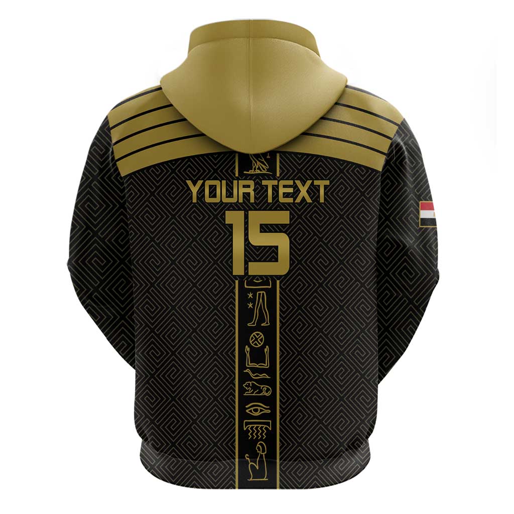 Egyptian Football Custom Hoodie Yalla Masr - Black Ver
