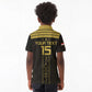 Egyptian Football Custom Kid Polo Shirt Yalla Masr - Black Ver
