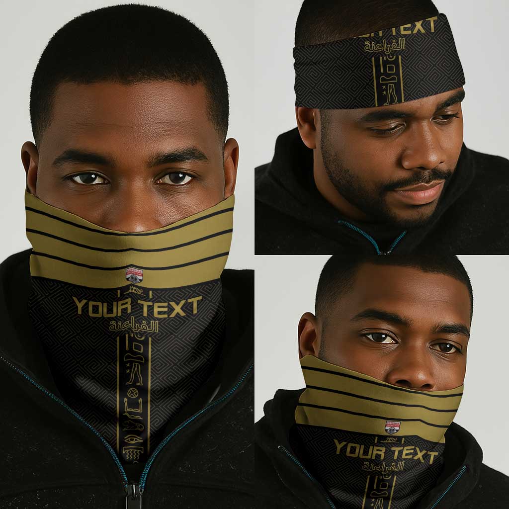 Egyptian Football Custom Neck Gaiter Yalla Masr - Black Ver LT15