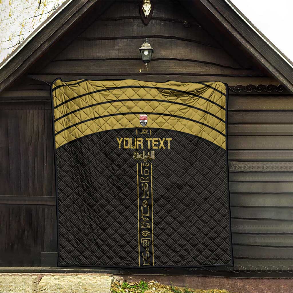 Egyptian Football Custom Quilt Yalla Masr - Black Ver