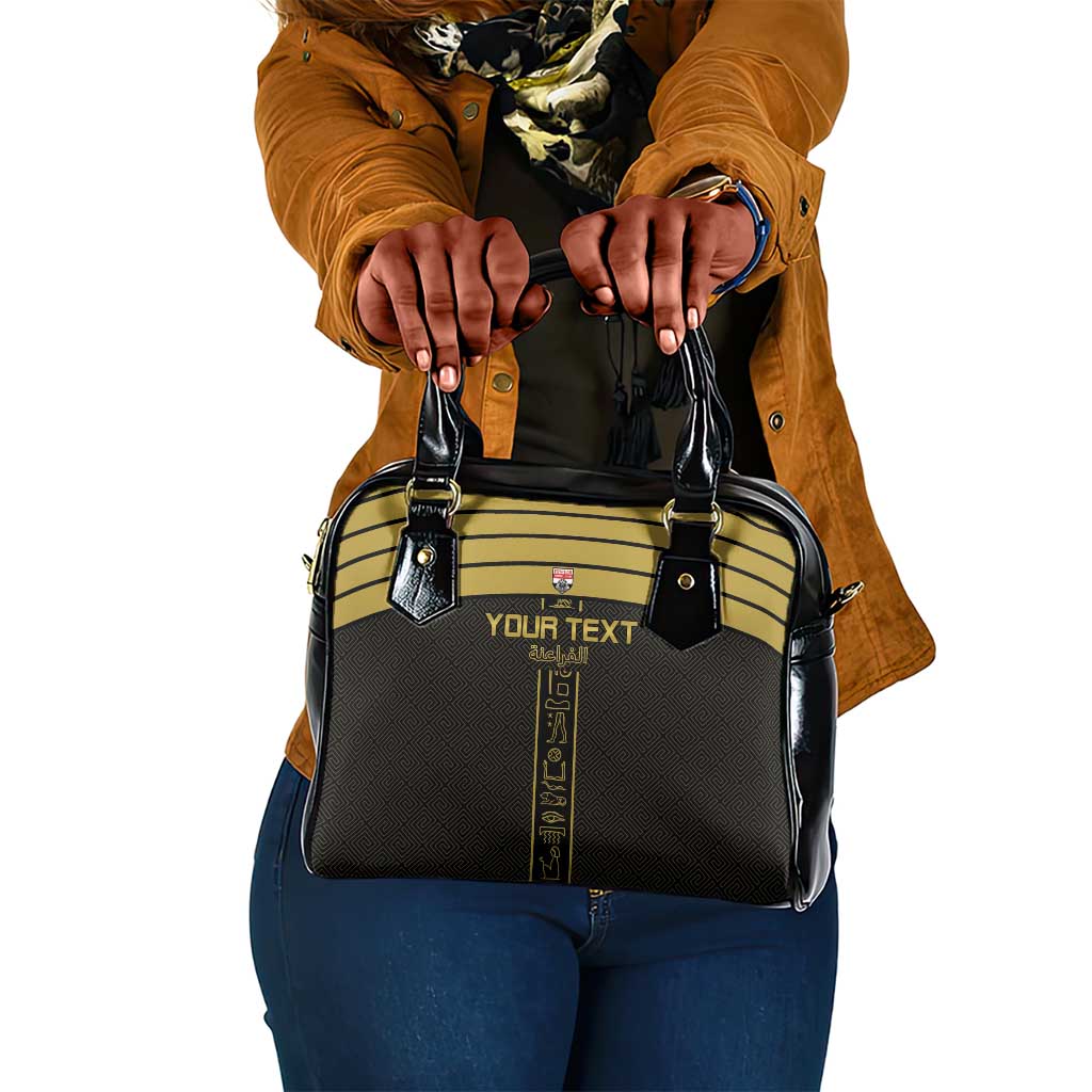 Egyptian Football Custom Shoulder Handbag Yalla Masr - Black Ver