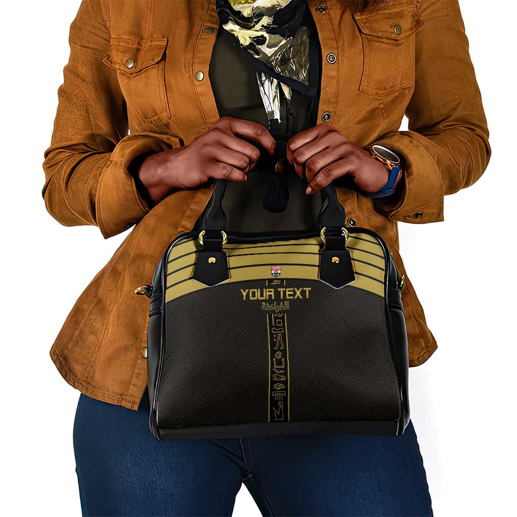 Egyptian Football Custom Shoulder Handbag Yalla Masr - Black Ver