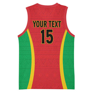 Custom Guinea-Bissau Football Basketball Jersey Go Djurtus Go LT15