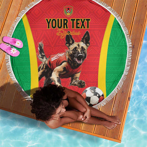 Custom Guinea-Bissau Football Beach Blanket Go Djurtus Go