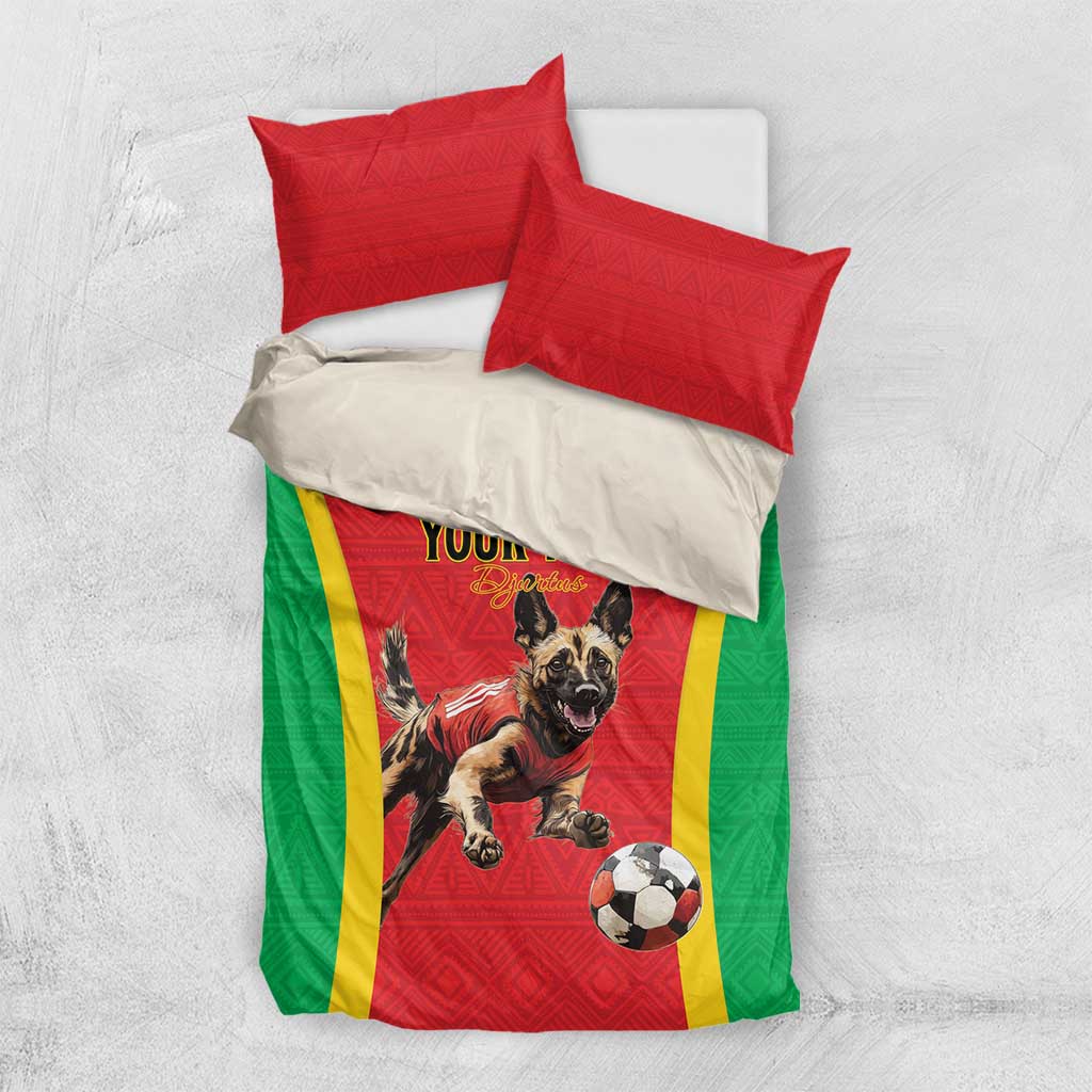 Custom Guinea-Bissau Football Bedding Set Go Djurtus Go