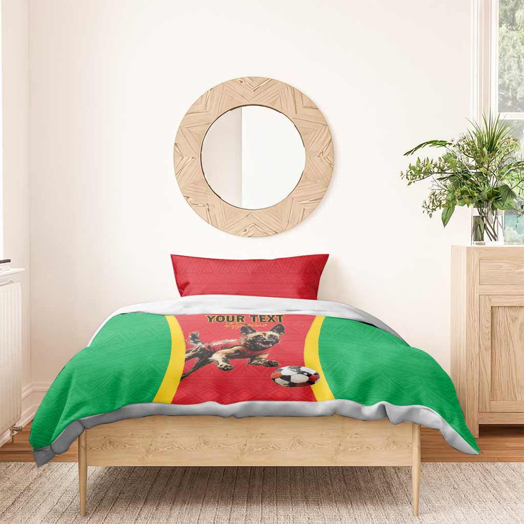 Custom Guinea-Bissau Football Bedding Set Go Djurtus Go