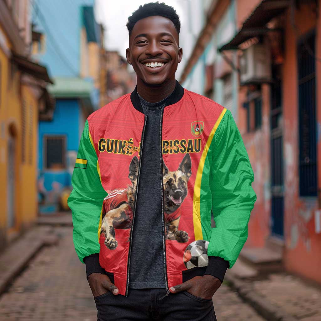 Custom Guinea-Bissau Football Bomber Jacket Go Djurtus Go