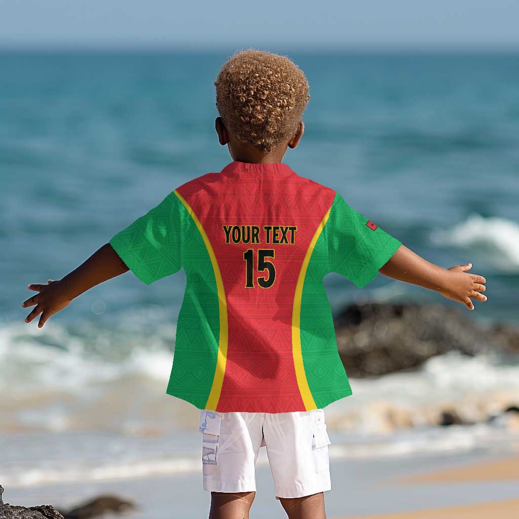 Custom Guinea-Bissau Football Kid Hawaiian Shirt Go Djurtus Go
