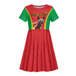 Custom Guinea-Bissau Football Kid Short Sleeve Dress Go Djurtus Go