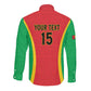 Custom Guinea-Bissau Football Long Sleeve Button Shirt Go Djurtus Go