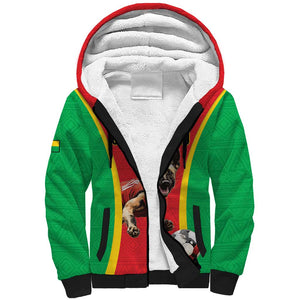 Custom Guinea-Bissau Football Sherpa Hoodie Go Djurtus Go