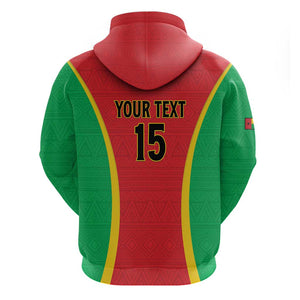Custom Guinea-Bissau Football Zip Hoodie Go Djurtus Go
